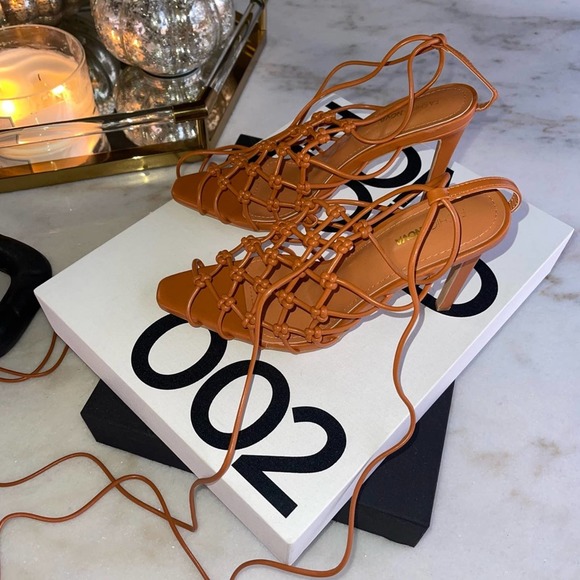 New Fashion Nova Came To Forget Wrap Up Heels in Tan - Picture 12 of 16